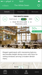 Dinner on offer at The White Swan with CityMunch app | Cake + Whisky