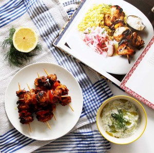 Greek Chicken Skewers from The Real Greek Cookbook | Cake + Whisky