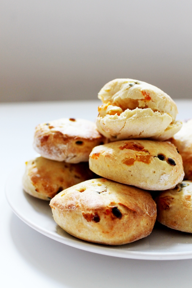 Apricot and passionfruit scones 16